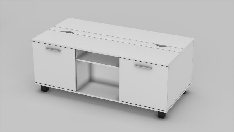Office workstation in double side cabinet