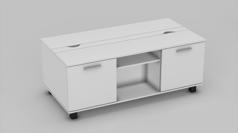 Office workstation in double side cabinet