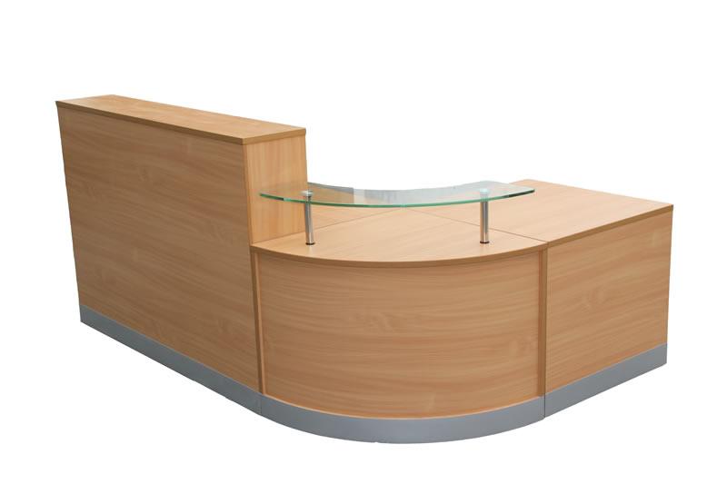 Melamine Reception Counter  with glass