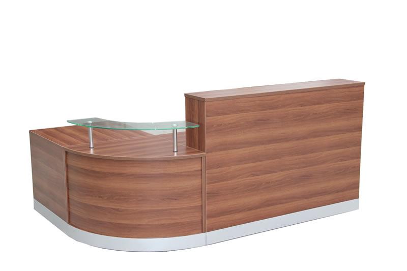 Melamine Reception Counter  with glass