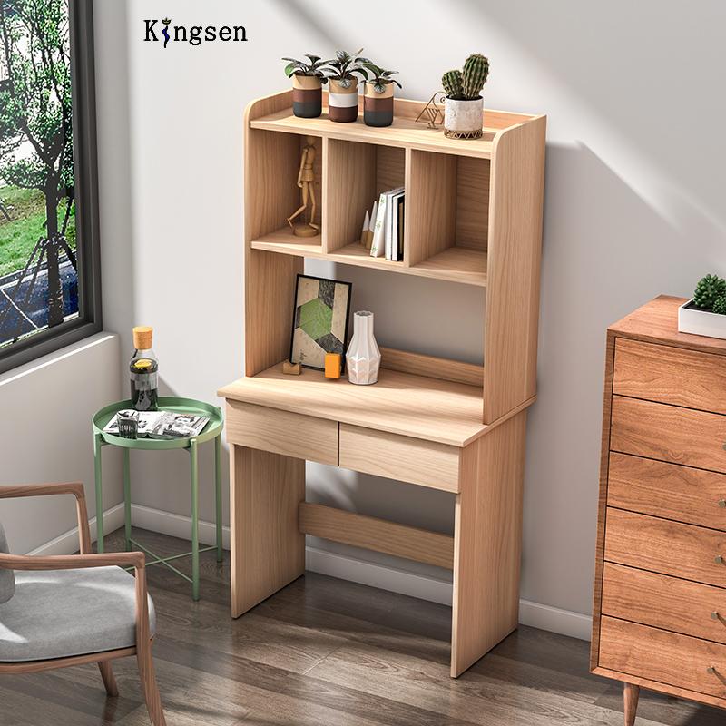 study desk with bookcase