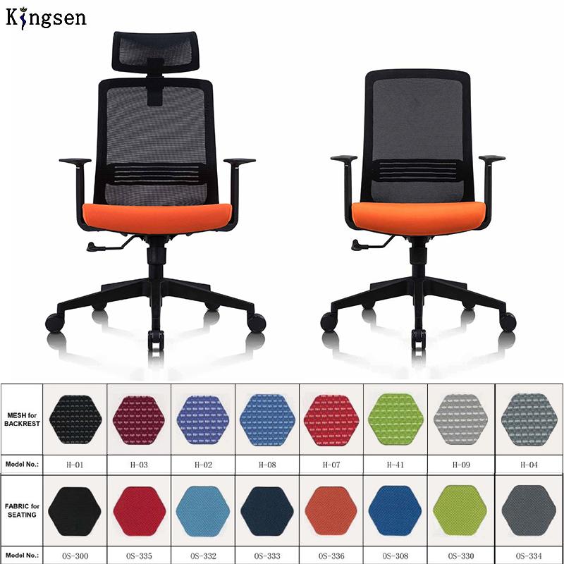Typist chair in mesh backrest and fabric seating china office furniture home office chair