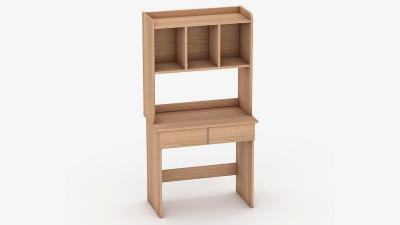 study desk with bookcase