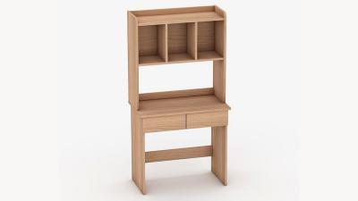 Solid wood desk with bookcase Computer desk Office desk