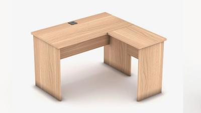 Melamine desk with universal return