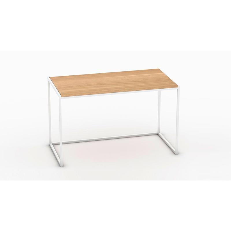 Office desk with white metal legs