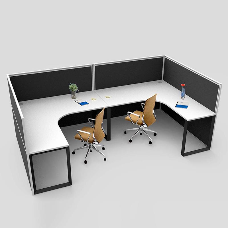 office partitions with L shape desk top