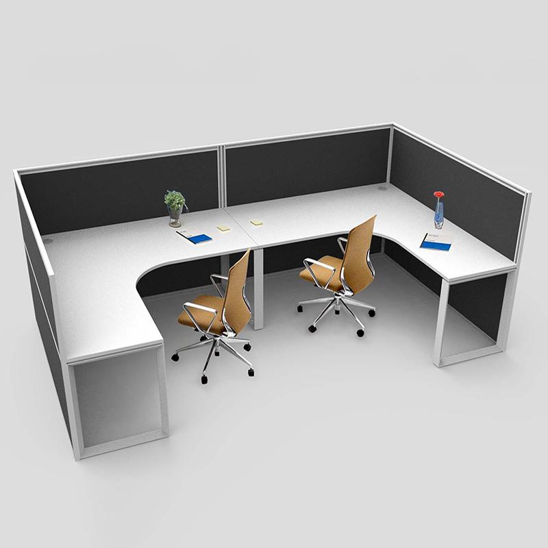 office partitions with L shape desk top