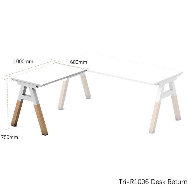 Boardroom table with metal legs